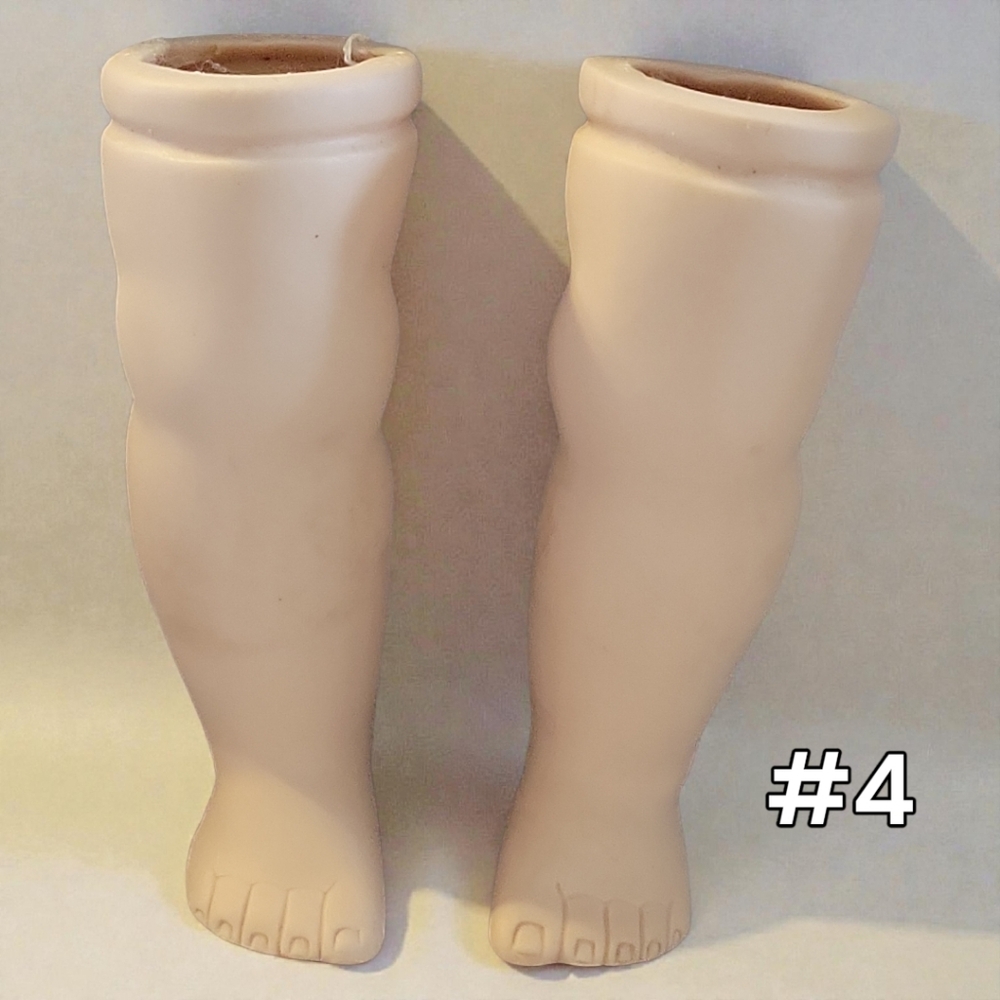 Vtg Porcelain/Bisque COLLECTIBLE DOLL LEGS 4.25" BODY PARTS